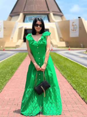 Butterfly Solid Maxi Dress