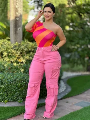 Pink Jeans Cargo