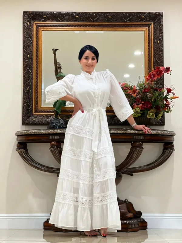 Laurel White Long Dress
