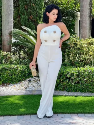 Lina White jumpsuit