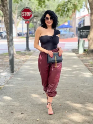 Burgundy Joggers