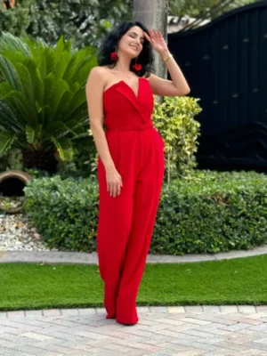 Siena Red Jumpsuit