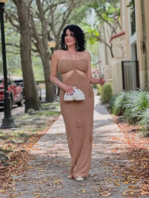 Jessica Crochet Long Dress