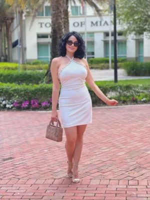 Aenara Mini White Dress