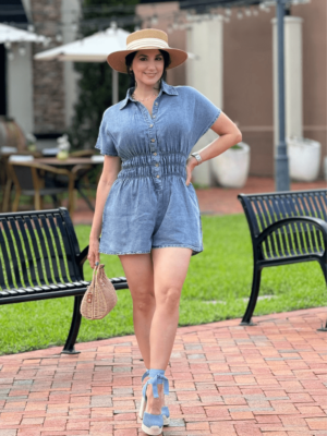Denim Romper