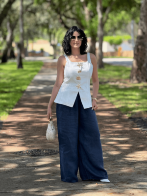 Raffia Stretch Blouse