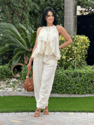 Hilda Linen Cream Pants