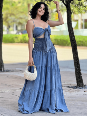 Flora Jeans Jumpsuit Palazzo