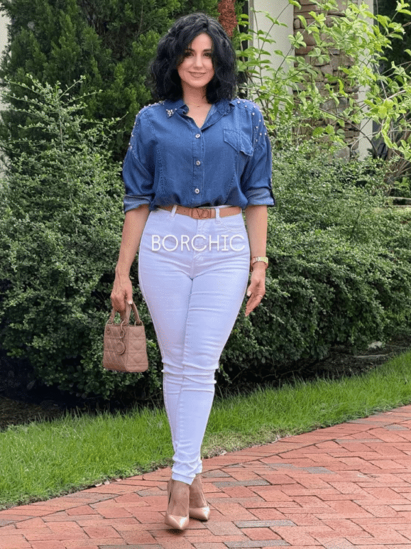 Adriana Denim Long Shirts