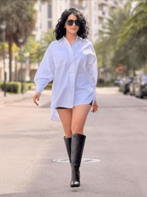Melva White Long Shirts