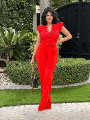 Valentine Orange Jumpsuit