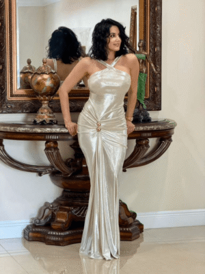 Monaco Gold Long Dress