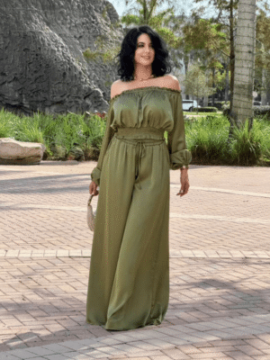 Yera Satin Palazzo Set