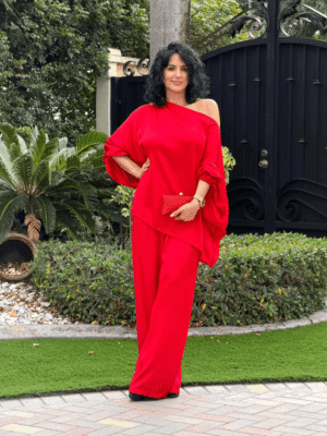 Catar Satin Red Pants