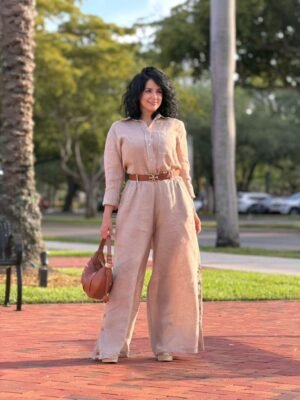 Bone Linen Long Shirts